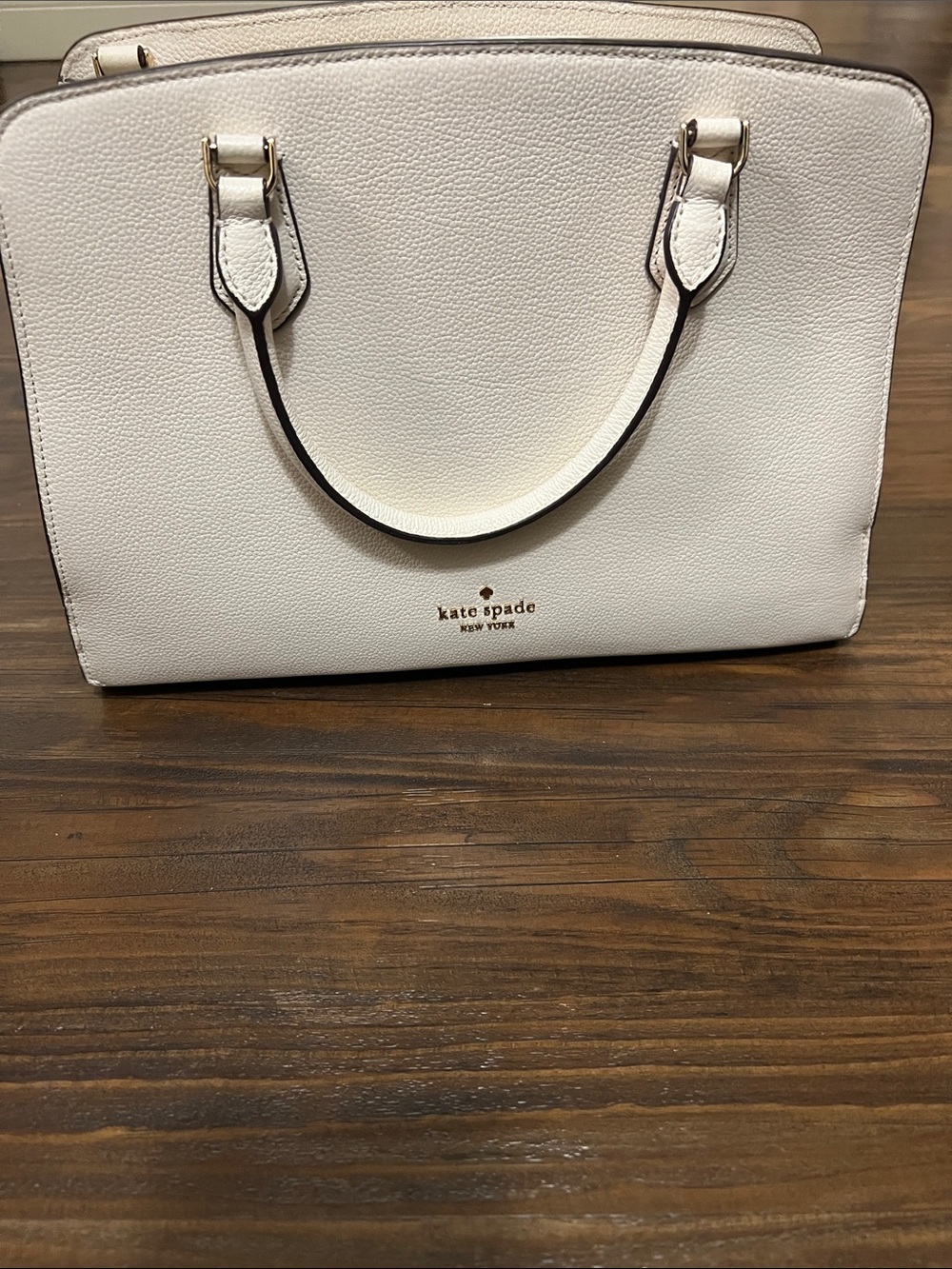 Kate Spade Cream Leather Satchel with Strap